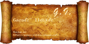 Gazsó Ildikó névjegykártya